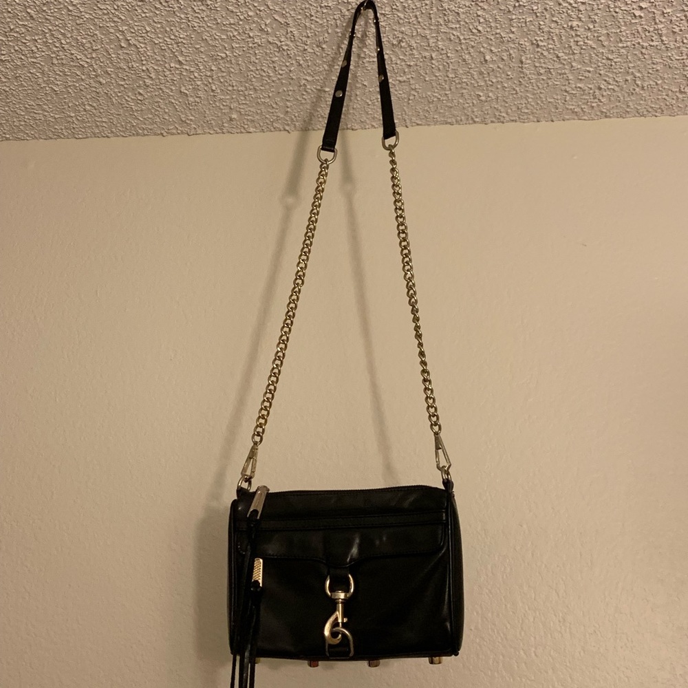 Rebecca Minkoff Mini M.A.C. In black with gold